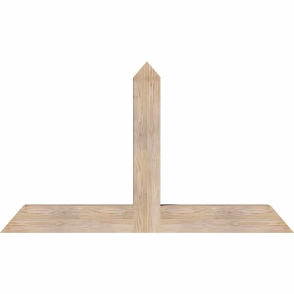 Ekena Millwork Portland Smooth Timber Gable Bracket, Douglas Fir, 60"W x 35"H x 5 1/2"D x 5 1/2"F, 14/12 Pitch GBW060X35X0606POR00SDF - main